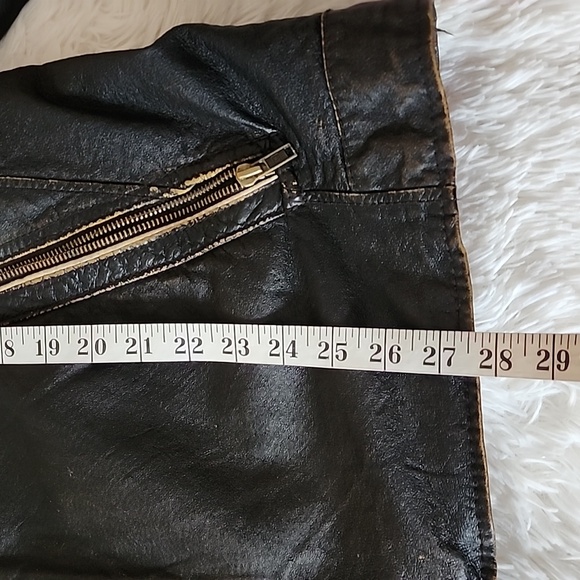 Wilson's Leather Moto Jacket Black /Brown Leather Jacket - Picture 9 of 16